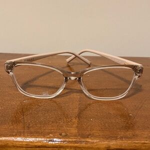 DKNY Clear and Pink Glasses